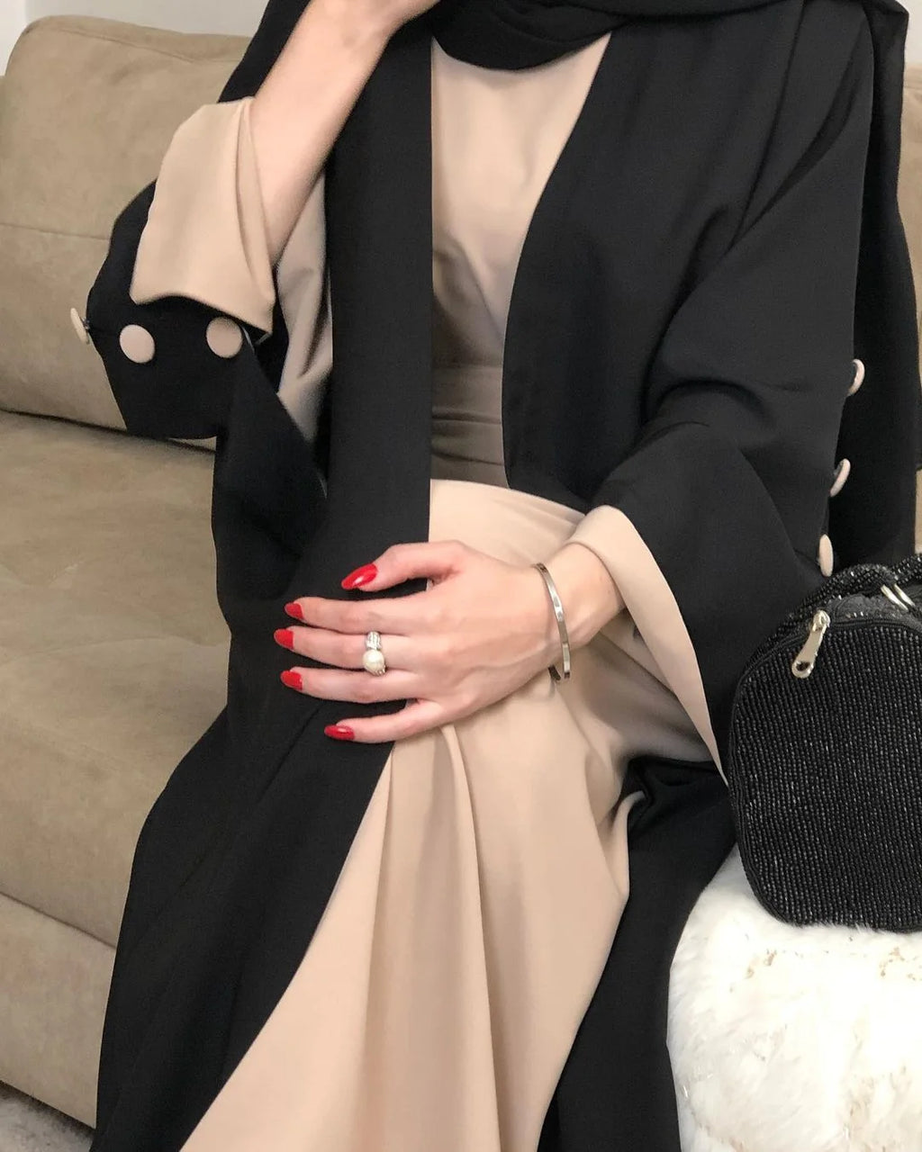 Abaya Haifa Noir — Amenti Collection