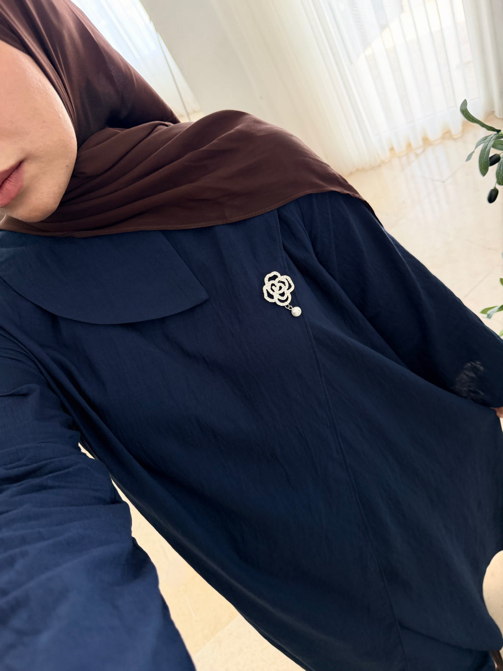 Set Amana Navy - détail du col