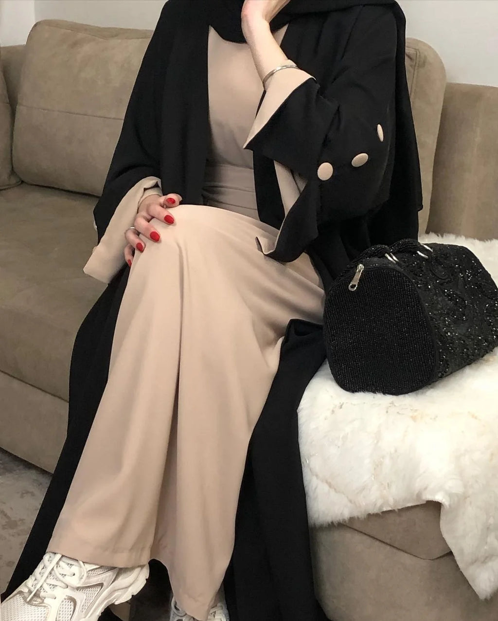 Abaya Haifa Noir — Amenti Collection